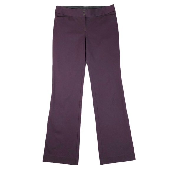 LOFT Marisa Burgundy Bootcut Pants - Picture 2 of 4